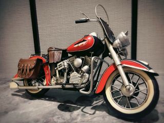 Rare Harley Davidson Bike Motorcycle Tin Toy Tinplate Car Handmade
