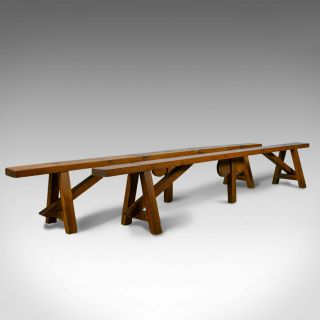Long Benches,  Oak,  Pitch Pine,  French Provincial Forms,  Dining,  C20th