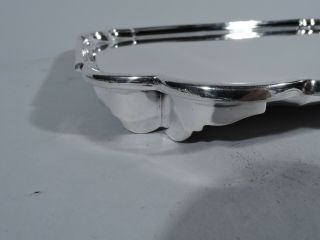 Traditional Salver - Georgian Rectangular Tray English Sterling Silver - 1957 6