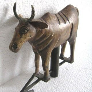 VINTAGE OLD IRON COW WEATHER VANE DETAILED WEATHERVANE 11