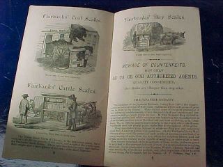 Orig 1875 FAIRBANKS Railroad - Hay - Coal SCALES Advertising BOOKLET 3