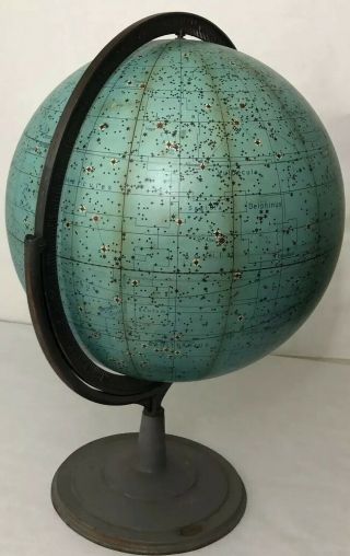 Vintage 16” Celestial Globe By Denoyer Geppert Co.  Chicago 1956 Mid - Century