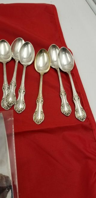 International Sterling Silver Flatware Set Wild Rose 63.  5oz without knives 62pc. 8