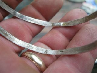 fine old Northwest Coast Indian pure Silver Bracelets bangles w/ Bird Motif 4