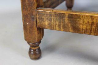RARE 18TH C WILLIAM AND MARY STRETCHER BASE TAVERN TABLE IN OLD SURFACE 6