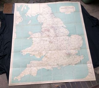 Rare Railway Clearing House Official Railway Map Of England & Wales 1947