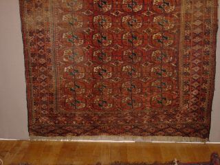 Very fine 1870 ANTIQUE TURKOMAN TEKKE RUG HG 3