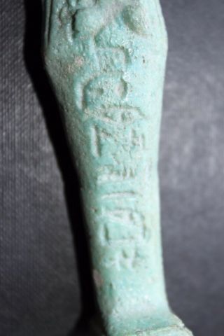 ANCIENT EGYPTIAN USHABTI 30th DYNASTY c.  360 BC PANEL of HEIROGLYPHICS 5