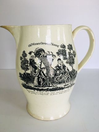 " The Wonderful Mill " 18th Century Liverpool Pitcher