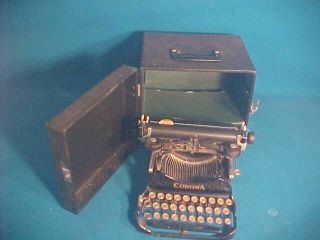 Antique 1917 Corona Mod 3 Folding Typewriter With Hard Case W/paper Storage