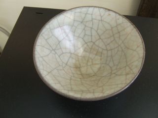 CHINESE PORCELAIN GE KILN CRACKLE GLAZE SMALL CONICAL BOWL SONG / YUAN DYNASTY 3