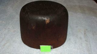 Millinery Mercantile Haberdashery Industrial Wood Hat Mold Stamp 7 3/8 (e)