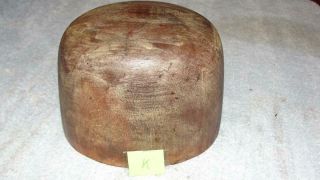 Millinery Mercantile Haberdashery Industrial Wood Hat Mold Stamp 52 7 5/8 " (k)