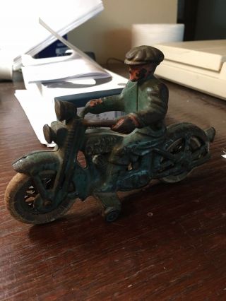 Vintage Hubley Toy Cast Iron HD Harley Davidson Motorcycle Bike Cycle 11