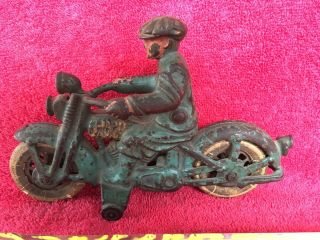 Vintage Hubley Toy Cast Iron Hd Harley Davidson Motorcycle Bike Cycle