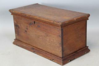 RARE 18TH C PA MINIATURE BLANKET CHEST WITH TILL IN WALNUT IN GRUNGY OLD SURFACE 5