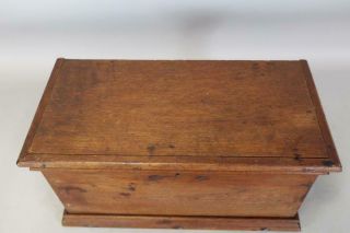 RARE 18TH C PA MINIATURE BLANKET CHEST WITH TILL IN WALNUT IN GRUNGY OLD SURFACE 6