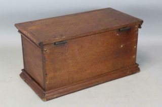 RARE 18TH C PA MINIATURE BLANKET CHEST WITH TILL IN WALNUT IN GRUNGY OLD SURFACE 7