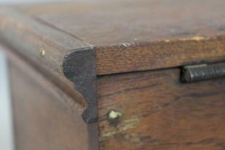RARE 18TH C PA MINIATURE BLANKET CHEST WITH TILL IN WALNUT IN GRUNGY OLD SURFACE 9