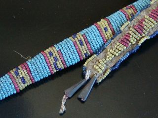 Antique Central Plains Native American Beaded Awl Case 4