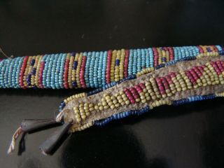 Antique Central Plains Native American Beaded Awl Case 6