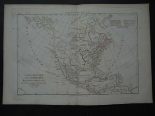 1781 Bonne Grenet Atlas Map North America Amerique Septentrionale Mer De L 