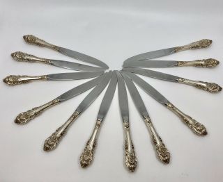 Wallace Sterling Silver 12 Person 96 Piece Flatware Set Sir Christopher 8