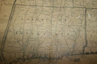 Vintage Thomas Jefferys Map Connecticut,  Rhode Island,  Massachusetts 1755 7