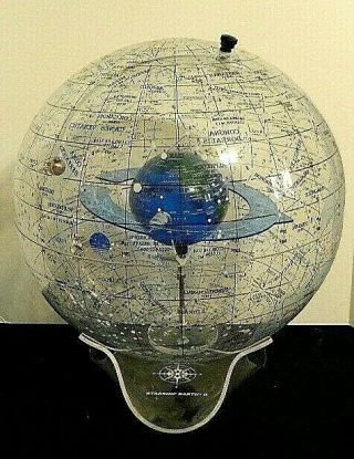 Vintage 1986 Starship Earth Ii Celestial Globe With Lucite Stand No Box Ex Cond