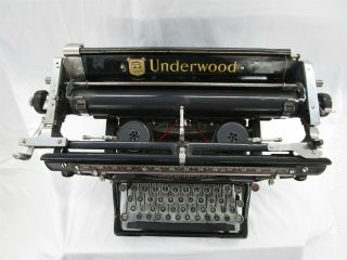 Pre - Owned Vintage/Antique Underwood Standard 6 Typewriter Black CA.  1930s 4