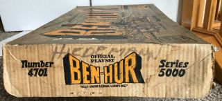 WOW BIG Vintage 1958 BEN HUR Marx PLAYSET/MANY FIGURES PARTS & BOX Series 5000 12