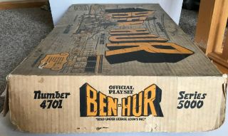 WOW BIG Vintage 1958 BEN HUR Marx PLAYSET/MANY FIGURES PARTS & BOX Series 5000 9