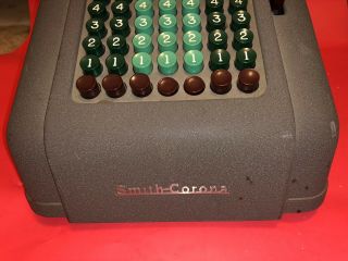 Vintage Antique Smith Corona Hand Crank Calculator Adding Machine 2