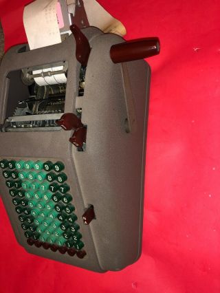 Vintage Antique Smith Corona Hand Crank Calculator Adding Machine 4