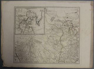 Louisiana Mexico Georgia Usa Great Lakes 1788 Schraembl Large Antique Map