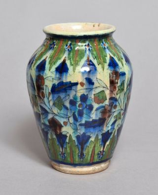 A Wonderful Antique Palestine Islamic Iznik Isnik Pottery Vase,  Signed 1