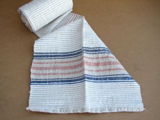 Antique Primitive Homespun Linen Fabric Texile Tissue Hand Woven Early 20th