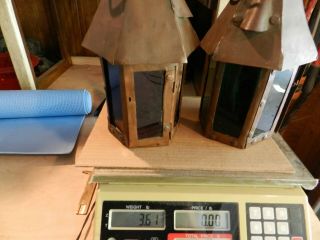 Arts and Crafts Lamps,  lights,  Copper Lanterns - Price is for Pair 9