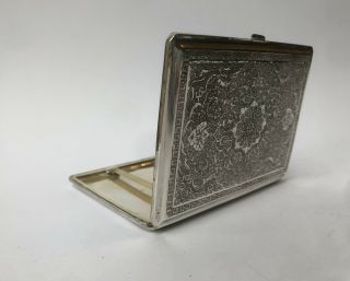 A Large Heavy Indian Persian Islamic Silver Cigarette Case 141g