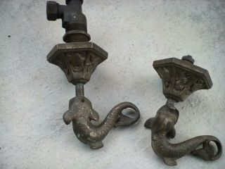 Antique bronze Maritime,  nautical,  Dolphins faucet set 6