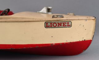 Pre - War 1935 Antique LIONEL CRAFT Speed Boat Wind - Up Clockwork Tin Toy,  NR 4