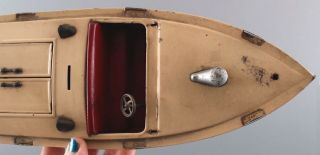 Pre - War 1935 Antique LIONEL CRAFT Speed Boat Wind - Up Clockwork Tin Toy,  NR 6