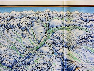 Yosemite Pictorial Relief Map 1955 3