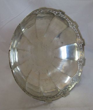 Fine Antique George V sterling silver pedestal fruit dish,  675 grams,  1926 2