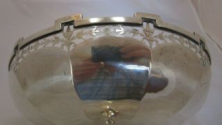 Fine Antique George V sterling silver pedestal fruit dish,  675 grams,  1926 3