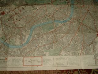 Bacon Map Of London Theatres 1902 Cloth 4 