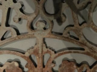 Large Vintage/Antique Victorian Ornate Cast Iron Grate Decorative Floor 6