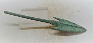 Ancient Bronze Age Greek Longshot Barbed Arrowhead Battle Relic