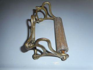 True Antique Vintage Ornate Brass Toilet Paper Holder with Roller by SAN - O - LA 2