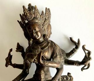 Heavy Ushnishavijaya Tibetan Chinese Bronze Buddha 18th/19th 36cm H 10